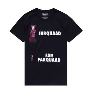 Shrek Farquaad Far Graphic Tee Black Cotton Knit Crewneck Short Sleeve Hot Topic